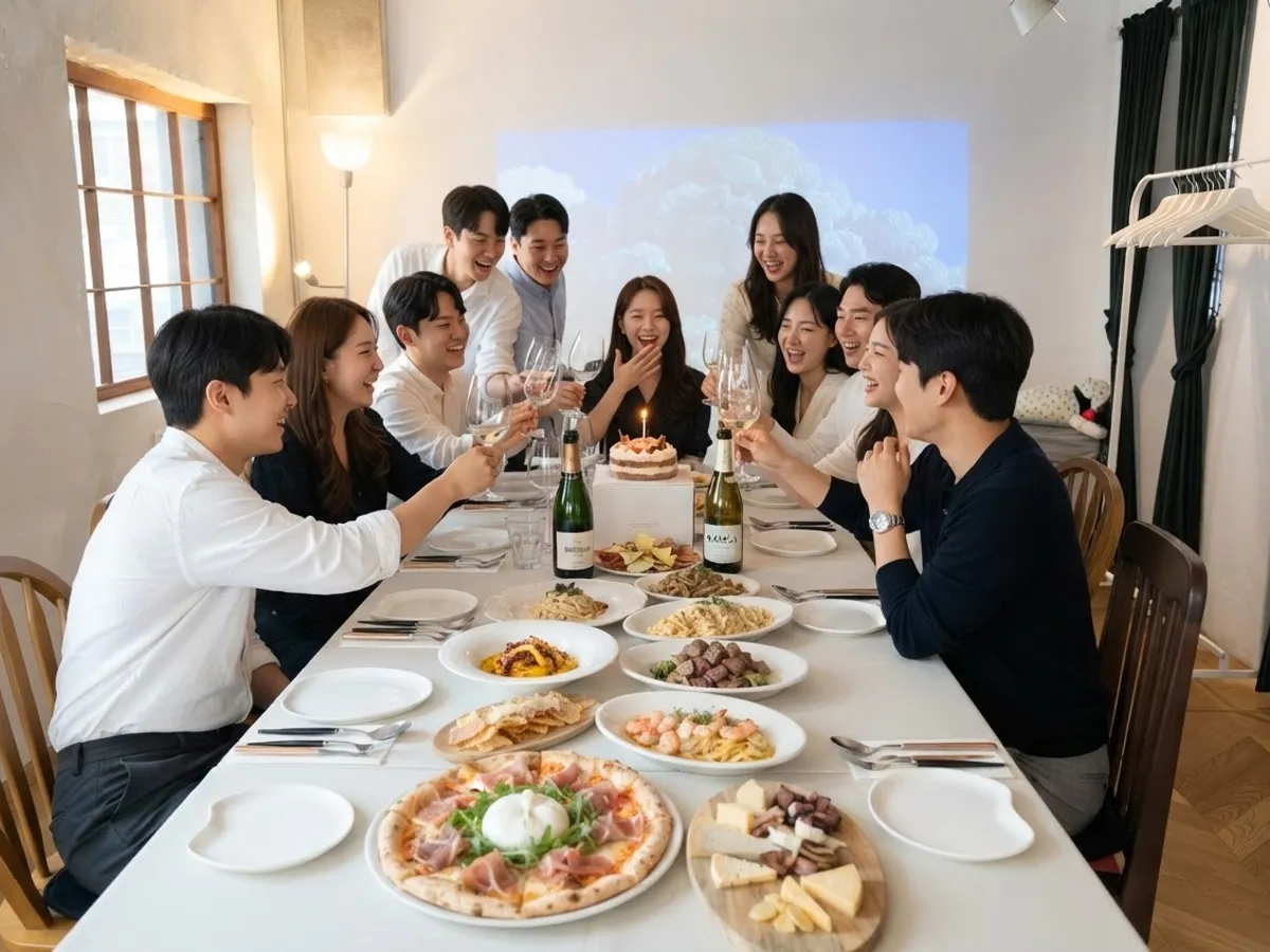 룸을 채운 10인 모임